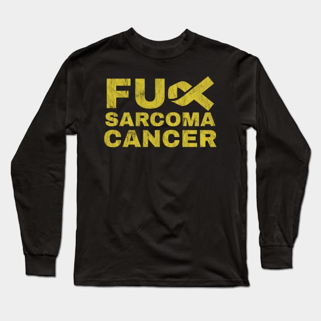 F*ck Sarcoma Cancer Long Sleeve T-Shirt by AnKa Art